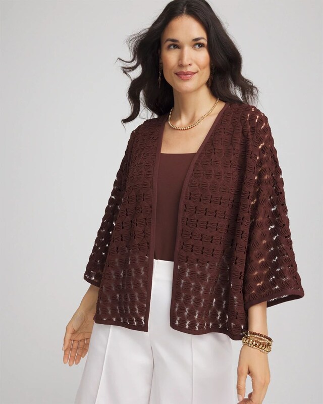 Short Woven Kimono